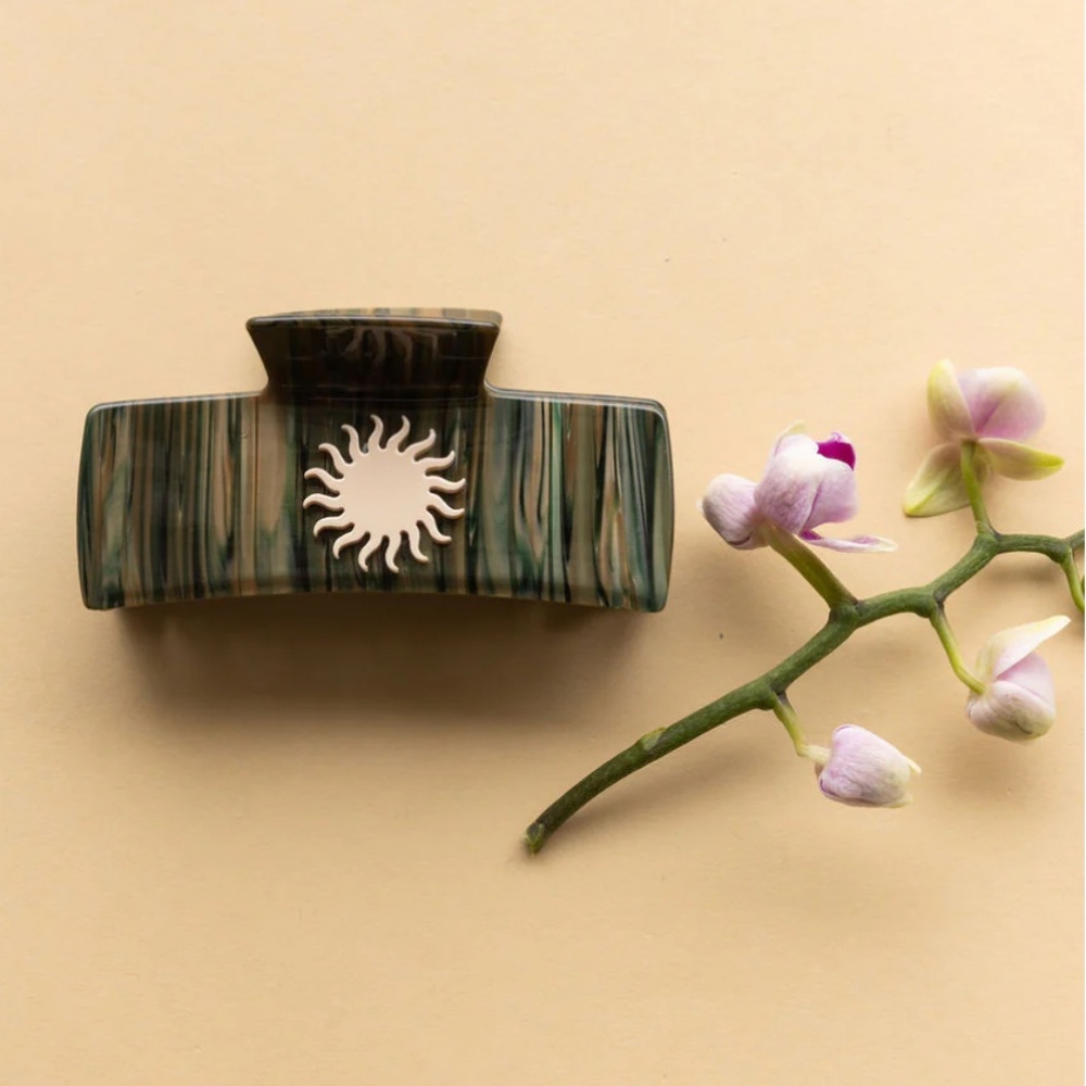 Guadalupe Deep Sea Green Hair Clip